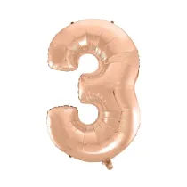 Balon foliowy B&C "Cyfra 3" r�owo-z�ota Godan 92cm