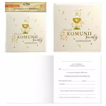 Kukartka Zaproszenie Komunia 5 szt.