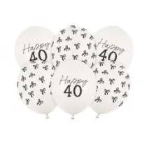 Balony 40 Pastel Off-white 30cm 6szt