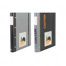 Segregator A4 4-ringowy na gumk� z wk�adem w linie i przek�adkami Traveller