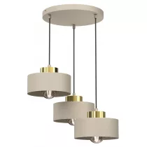 Luminex Lampa Wiszca Marti Beowy Zoty Metalowy Klosz 3xE27 Plafon