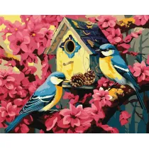 Ideyka Malowanie po numerach - Przytulny domek dla ptak�w 40x50cm