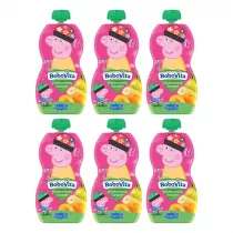 BoboVita winka Peppa Mus gruszka z bananem i morel po 6 miesicu Zgrzewka 6 x 100 g