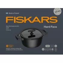 Fiskars Garnek z powok nieprzywierajc i z pokrywk hard face 3.5 l