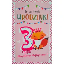 Yeku Karnet Urodziny 3 dziewczynka 2K-070