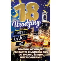 Yeku Karnet Urodziny z nak�adk� na butelk� 18
