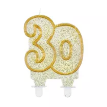 Godan wieczka cyferka 30, zoty kontur