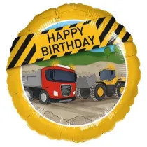 Amscan Balon foliowy maszyny budowlane Happy Birthday