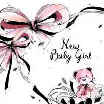 Clear Creations Karnet Swarovski kwadrat CL2512 Narodziny mi�