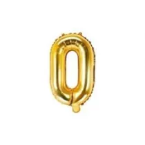 PartyDeco Balon foliowy Litera O 35cm zoty