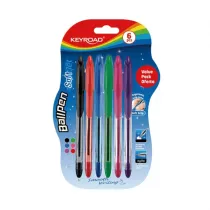 Keyroad D�ugopis klasyczny Ball Pen Soft Jet 0.7 mm, 6 kolor�w