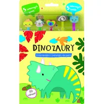 Dinozaury. Kolorowanka z barwnym obrysem