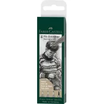Faber-Castell Pitt artist pen warm grey iv kocwki s, f, m ,b etui 4 szt.