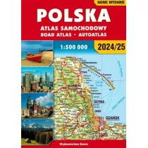 Polska. Atlas samochodowy w skali 1:500 000 2024/2025