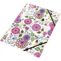 Panta Plast Teczka z klapk na rzepy A4 Flowers