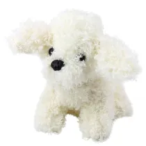 Pudel miniaturowy pluszowy bia�y 20cm LeanToys