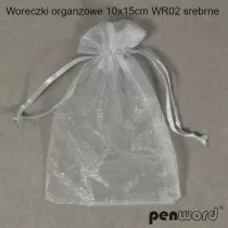 Woreczki organzowe srebrne