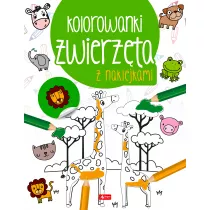 Zwierzta. Kolorowanka z naklejkami