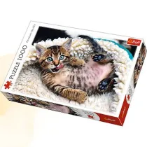Puzzle 1000 el. Weso�y kotek Trefl
