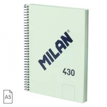 Zeszyt na spirali A5/80K gadki 1918 zielony MILAN