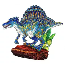 Puzzle drewniane kolorowe - Spinozaur Eureka 3D