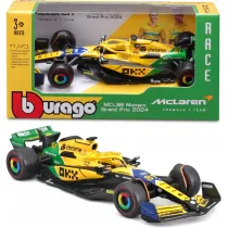 Bburago model 1:43 bolid f1 mclaren mcl38 piastri monaco gp 2024 senna 18-38214