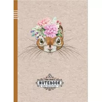 Fresh Notatnik ozdobny 14.5 x 19.7 cm Wiewirka kratka 64 kartki