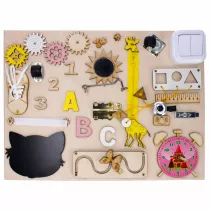 Tablica manipulacyjna drewniana 37x49 natural 07 TOYS MT07 TOYS 3Toysm