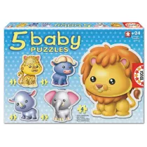 Puzzle 5w1 Dzikie zwierzta Educa