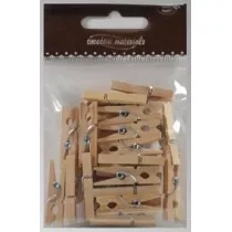 Galeria Hobby Klamerki drewniane naturalne 30 mm