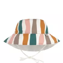 Lassig Dwustronny kapelusz przeciwsoneczny UV80 Splash & Fun Fale pink/nature, rozm. 50/51