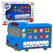 LeanToys Pianinko edukacyjne Autobus niebieski