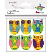 Titanum Naklejki filcowe sowy 30 x 45 mm