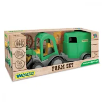 Farmer traktor �adowarka z przyczep� na konia Wader