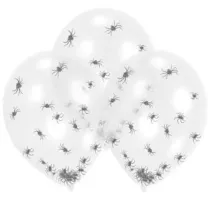 Amscan Balony lateksowe Clear Spider Filled 27,5cm 6 szt.