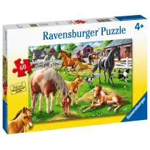 Puzzle 60 el. Szcz�liwe konie Ravensburger