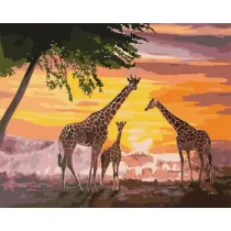 Ideyka Malowanie po numerach - Rodzina �yraf 40x50cm