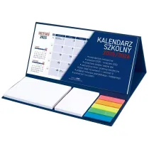 Kalendarz 2025/26 szkolny z notesem granat