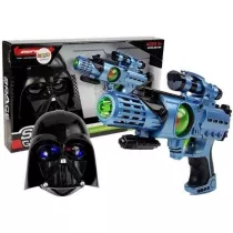 Pistolet laserowy + maska wojownika kosmosu LeanToys