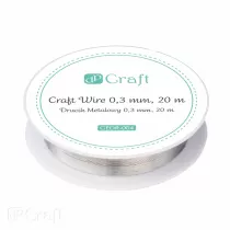 Dalprint Drucik metalowy srebrny 0,3 mm, 20m