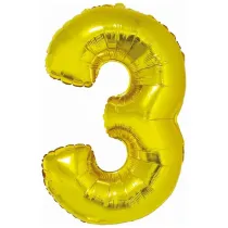 Godan Balon foliowy cyfra 3 zota Smart 76cm