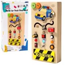 Tablica manipulacyjna edukacyjna drewniana LeanToys