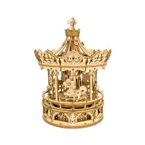 Drewniane Puzzle 3D - Pozytywka Romantyczna Karuzela Robotime