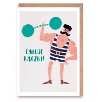 Cardie Kartka okoliczno�ciowa Ca�uj� r�czki + eko koperta