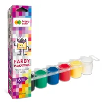 Happy Color Farby plakatowe tempera, 6 kolor�w x 25 ml 6 x 25 ml