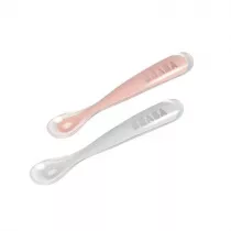 Beaba Zestaw yeczek silikonowych Old Pink 4 m+ 2 szt.