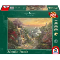 Puzzle 3000 el. Thomas Kinkade, Wioska z latarni morsk w tle Schmidt