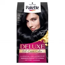 Palette Deluxe Oil-Care Color farba do w�os�w trwale koloryzuj�ca z mikroolejkami 909 (1-1) Granatowa Czer�