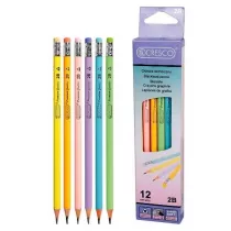 Cresco Owek trjktny 2B z gumk Pastel 12 szt.