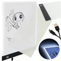 Deska krelarska tablica tablet graficzny kalka do rysowania podwietlana LED A4